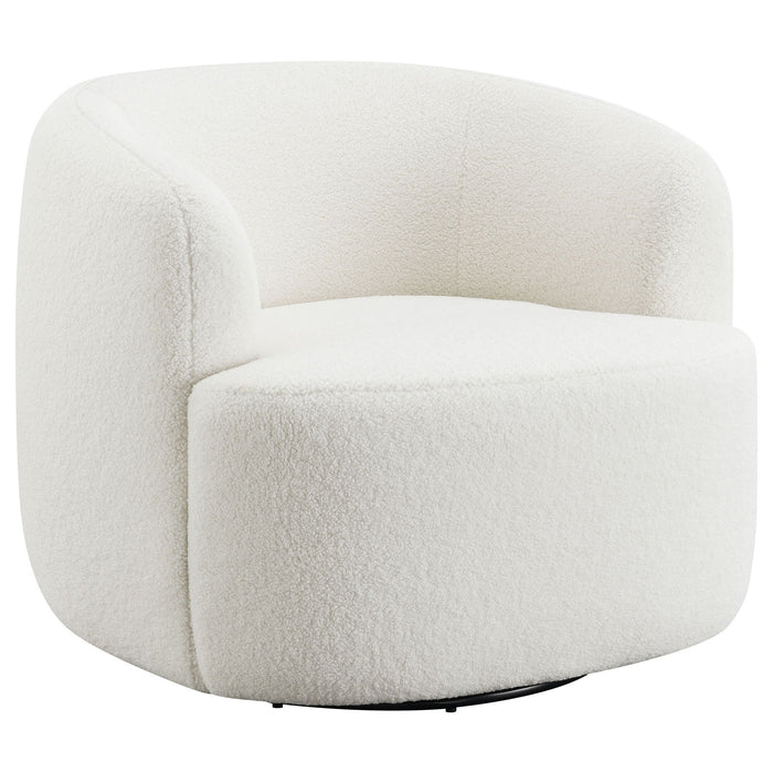 Denae - Upholstered Swivel Chair - Ivory Furniture Max