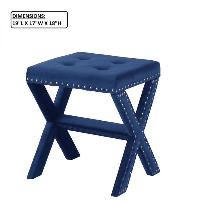 Upholstered Accent Bench With Nailhead Trim