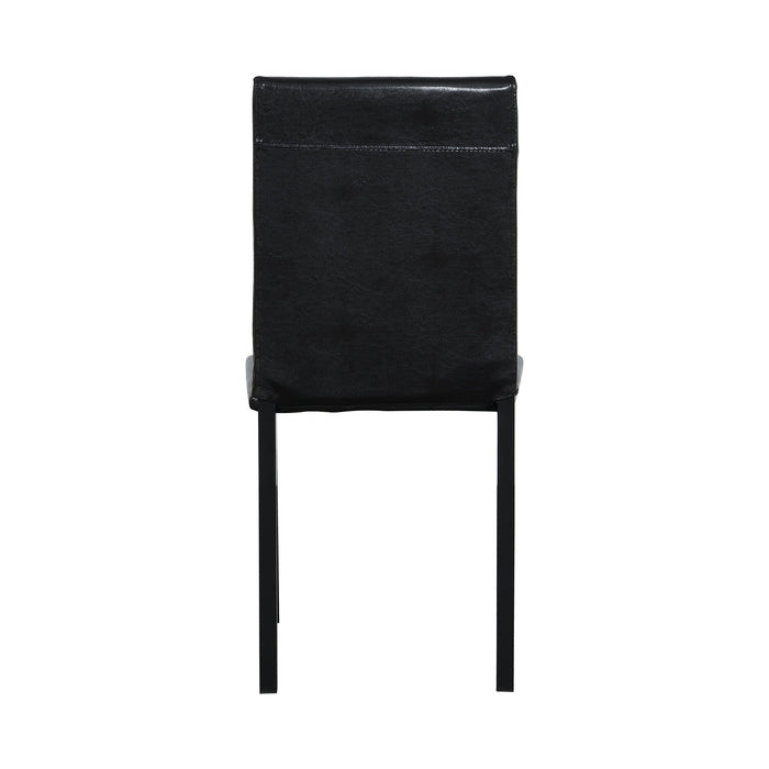 4 Piece Metal Frame Dining Seats - Black