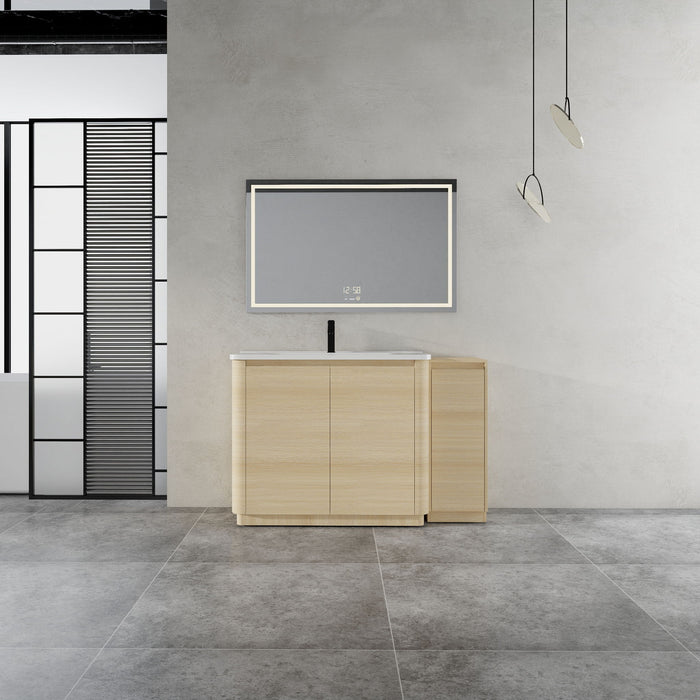 Freestanding Bathroom Vanity With Sink, 1 Small Storage Cabinet, Soft Close Door Home Essentials