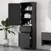 Tall Freestanding Bathroom Storage Cabinet With Adjustable Shelf And 2 Drawers Hearth and Haven