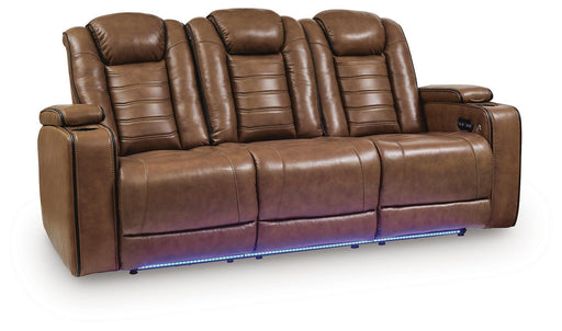 Gruaro - Power Reclining Sofa With Adjustable Headrest - Amber Signature Design by Ashley®
