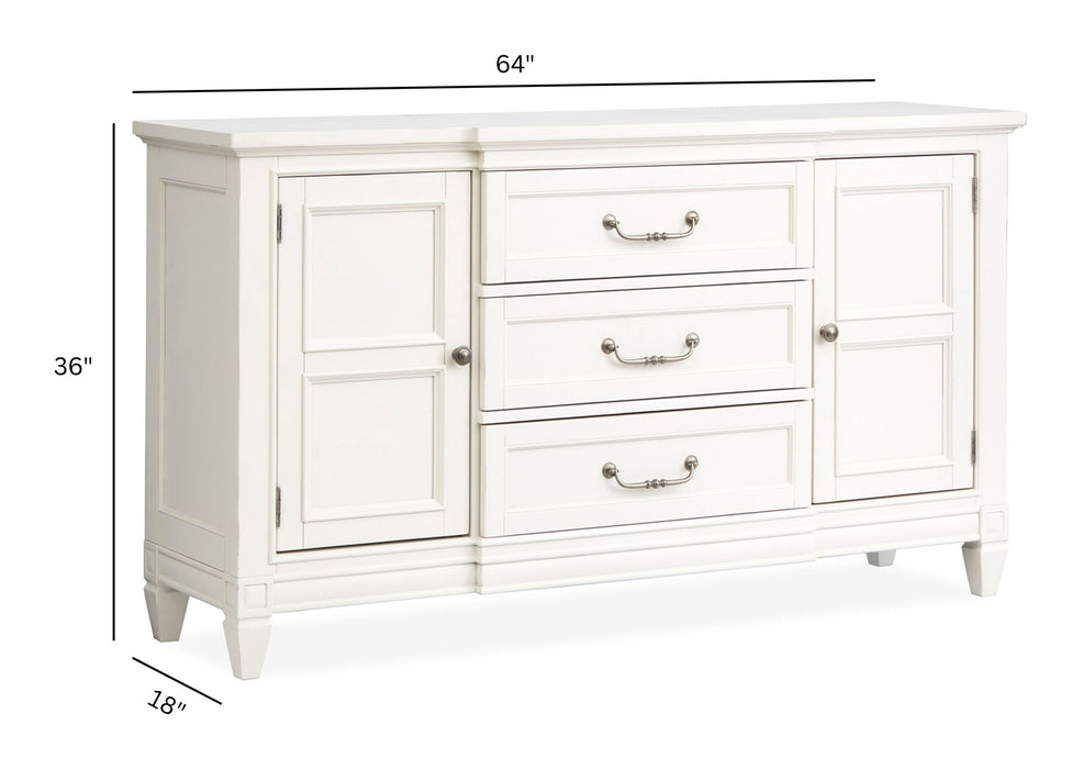 Willowbrook - Buffet - Egg Shell White Magnussen Furniture