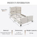 Platform Bed Frame With Tall Headboard And High Footboard Home Essentials
