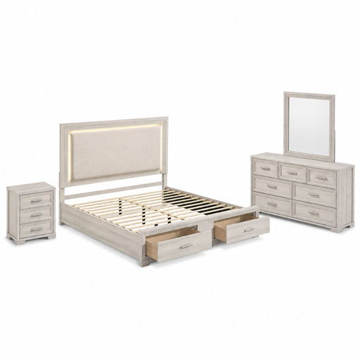 Colorado - Bedroom Set With Upholstered LED Headboard Matrix Furniture Group