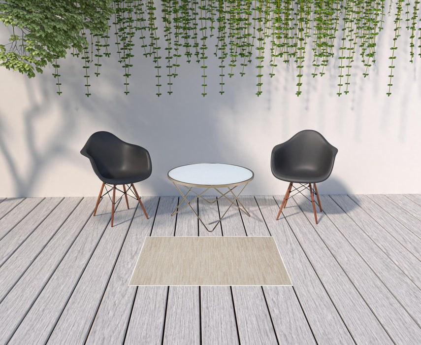 3' X 5' Non Skid Indoor / Outdoor Area Rug - Ivory / Beige