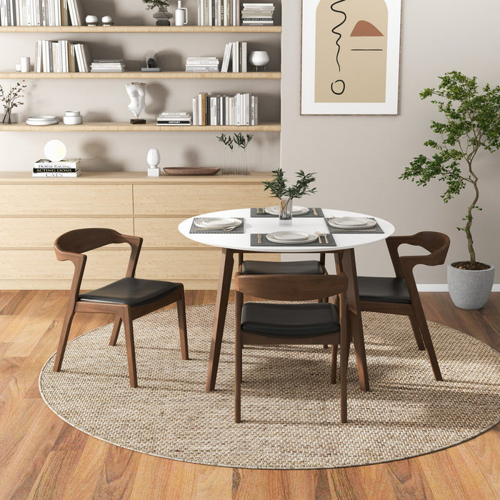 Alina - Dining Table And 4 Side Chairs - White Ashcroft Furniture