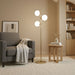 Brilliance - Modern Floor Lamp, Opal Shades And Round Base - Clear / Gold Ashcroft Furniture
