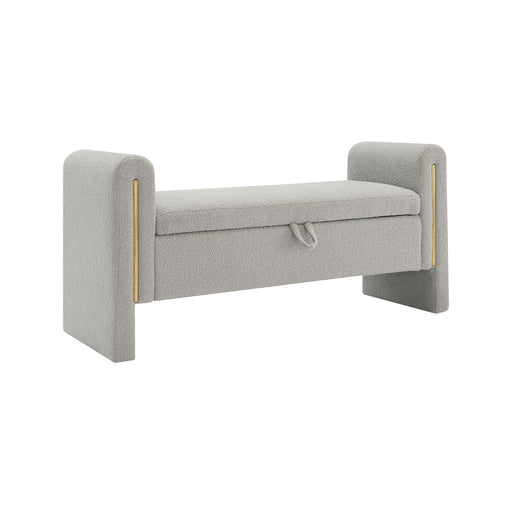 Modern Teddy Upholstered Large Bed End Bench With Arms And Storage Home Essentials