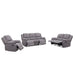 3 Piece Reclining Sofa Set With 150° Deep Recline, 3 Seat Couch, Loveseat & Single Recliner - Gray Home Essentials
