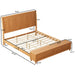 Sleigh Bed Frame With Tall Headboard And Storage Bench Home Essentials