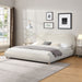 Upholstered Platform Bed Frame With Curved Headboard Home Essentials