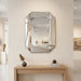 Diamond Shaped Wall Mirror With Beveled Edge Frameless Design - Silver Daily Nest