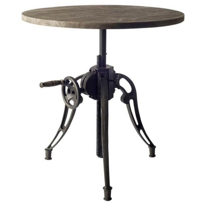 Solid Wood And Metal Dining Table - Gray / Black