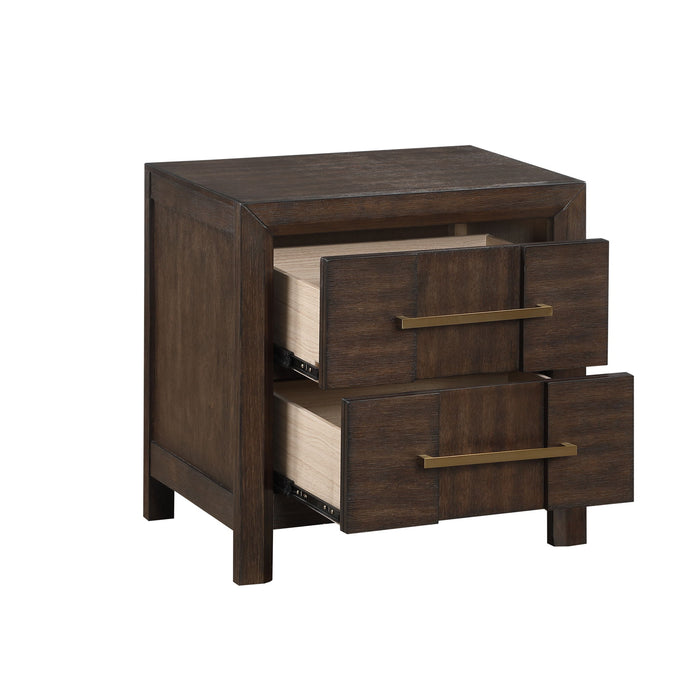Kenzo - 2 Drawer Nightstand - Walnut Matrix Furniture Group