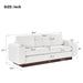 Modern 3 Seater Sofa, Living Room Couch Noble House