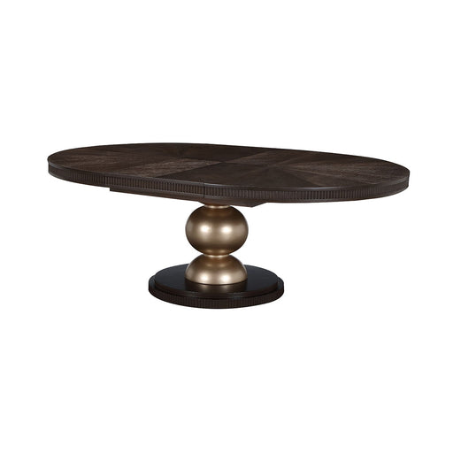 West Kensington - Oval Dining Table - Medium Espresso Michael Amini