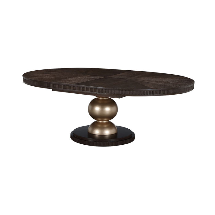 West Kensington - Oval Dining Table - Medium Espresso Michael Amini