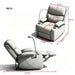 Adjustable Manual Recliner, Ergonomic Lounge Chair With Phone Holder And 2 Cup Holders Home Essentials