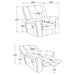 Encino - Upholstered Padded Arm Glider Recliner - Gray Furniture Max