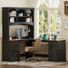 Space Saving L-Shaped Computer Desk With Keyboard Tray & Charging Stations Hearth and Haven