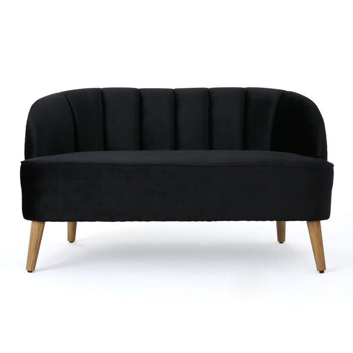 Modern Classic Shell Backed Loveseat