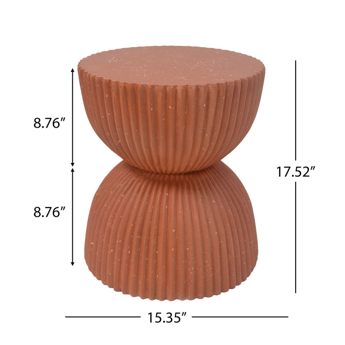 Side Table With Speckled Ribbed Texture Noble House