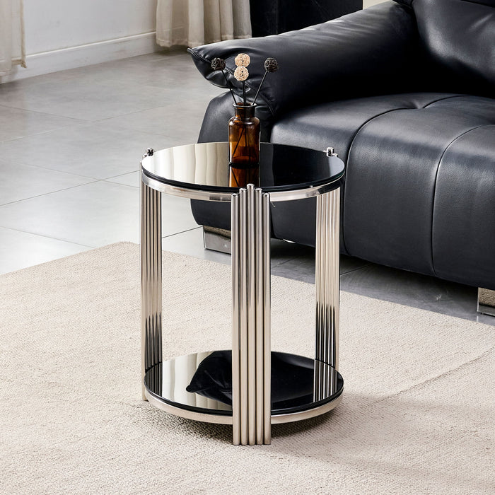 Round Table With Double Layer Storage Home Essentials