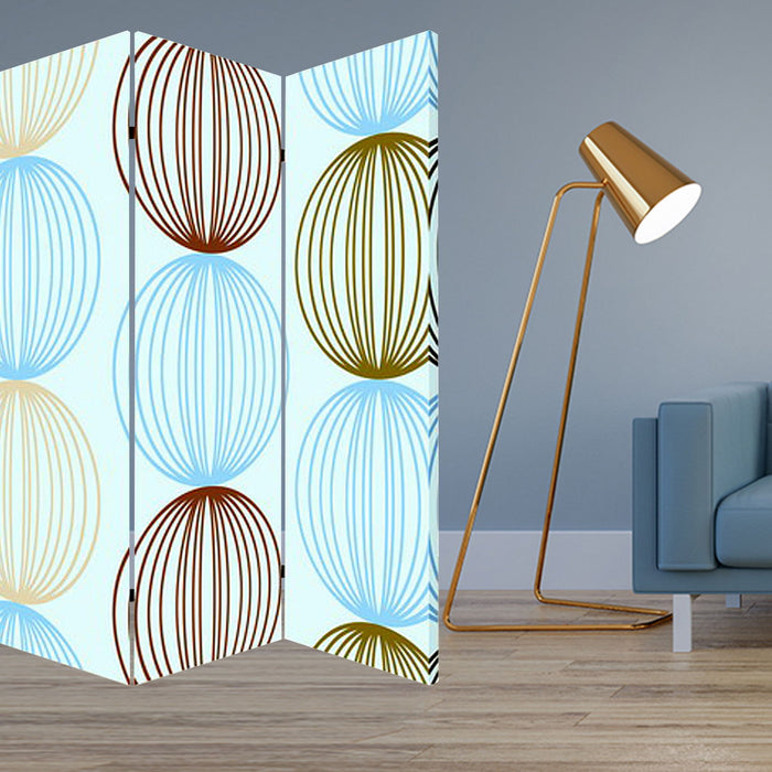 Wood Canvas Sphere Screen - Multi Color