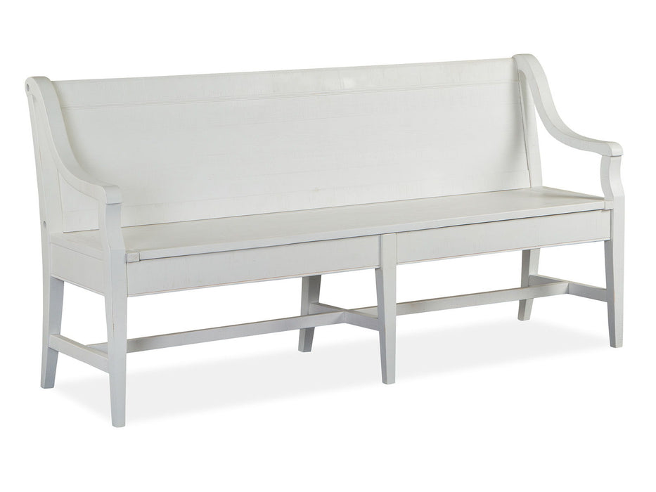 Heron Cove - Bench With Back - Chalk White Magnussen Furniture