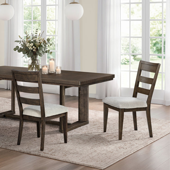 Upholstered Dining Chair With Ladder Back Design (Set of 2) Emerald Home