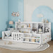 Platform Bed Frame With Guardrail, Storage Shelves & Bookshelf Home Essentials