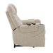Nairi - Power Recliner With Lift, Heating & Massage - Ivory Polished Microfiber ACME