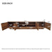 TV Stand, Entertainment Center With Fluted Door & Cable Management, Soft Closing Hinges - Walnut Hearth and Haven