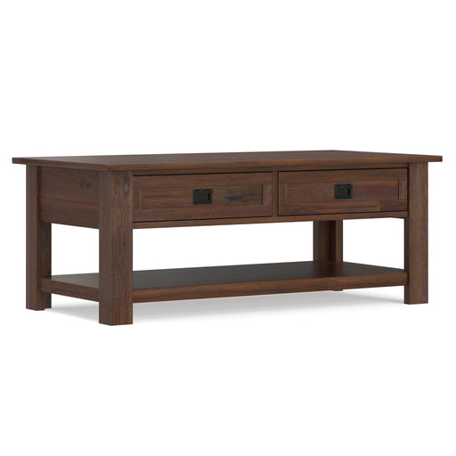 Monroe - Rectangular Coffee Table With Drawers - Brown Simpli-Home