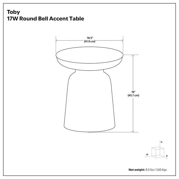 Toby - Handcrafted Metal Accent Table Simpli-Home