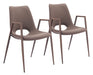 Desi - Dining Chair Walnut Legs (Set of 2) Zuo Modern