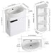 Wall Mounted Bathroom Vanity With Sink And Storage Rack, Soft Close Doors Home Essentials