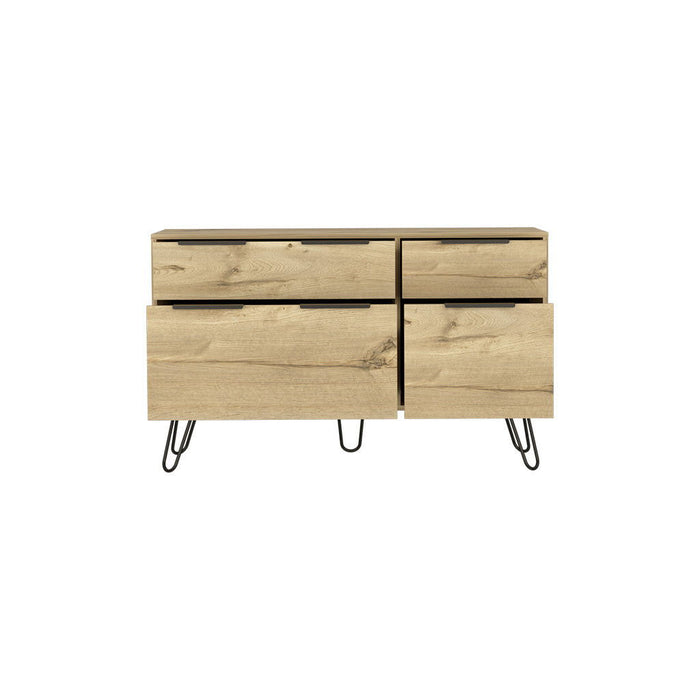 Four Drawer Double Dresser - Natural