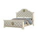 Jasmine - Queen Size Tufted Upholstery & LED Bed - Beige Matrix Furniture Group