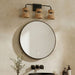 Moonlit - 3 Lights Wall Sconce With Shade, Bathroom Lighting Fixtures Over Mirror - Black / Rattan Ashcroft Furniture