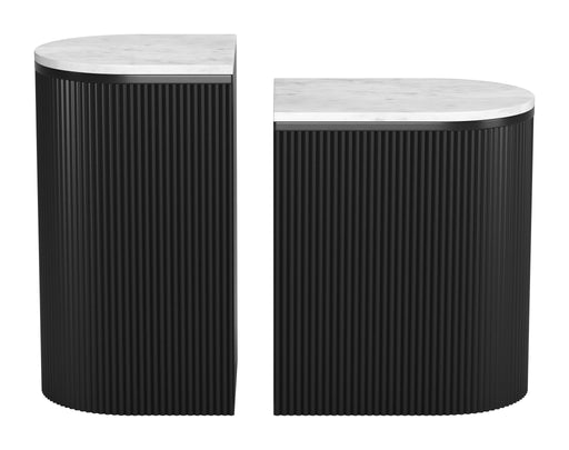 Ormara - Side Table Set - White / Black Zuo Modern