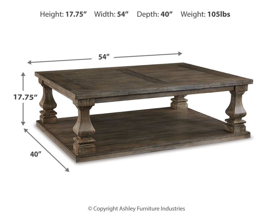 Johnelle - Rectangular Cocktail Table - Gray Signature Design by Ashley®