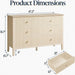 Modern 6 Drawer Fluted Dresser Home Essentials