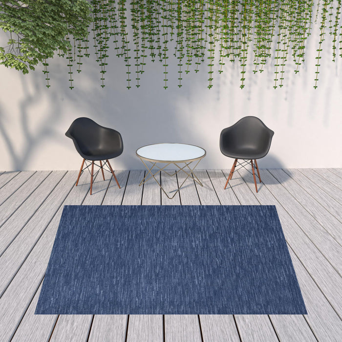 8' X 10' Non Skid Indoor / Outdoor Area Rug - Navy Blue