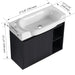 28" Wall Mounted Bathroom Vanity With Sink & Soft Close Door - Black Chestnut Home Essentials