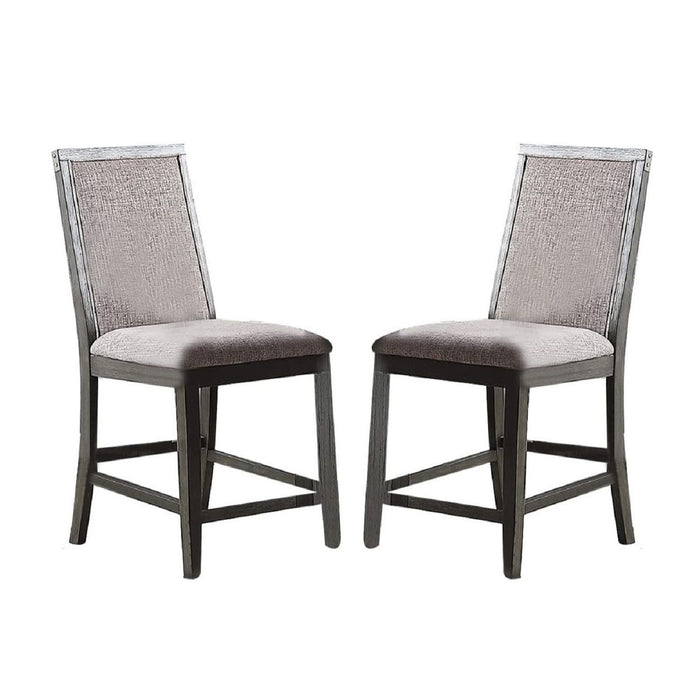 Upholstered Dining Chairs Counter Height (Set of 2) - Gray Home Essentials