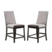 Upholstered Dining Chairs Counter Height (Set of 2) - Gray Home Essentials