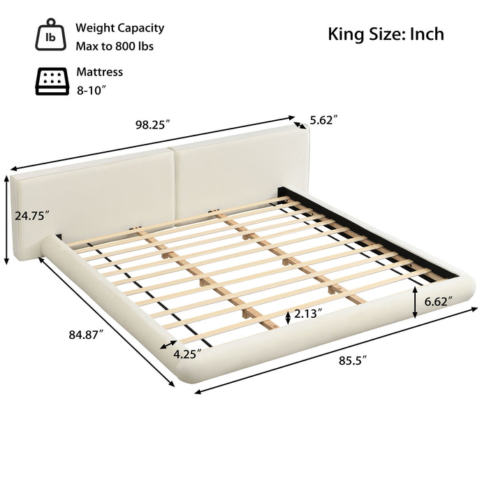 Low Profile Platform Bed With Rounded Edges Noble House