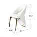 Dining Chair With Open Back Design Upholstery - Ancient White Home Essentials
